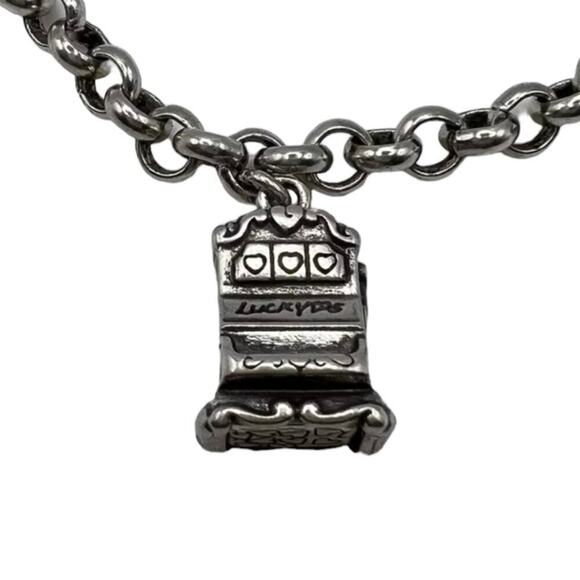 BRIGHTON VIVA LAS VEGAS NEVADA STATE SILVER Casino Dice Plated Charm‎ Bracelet - Picture 4 of 8